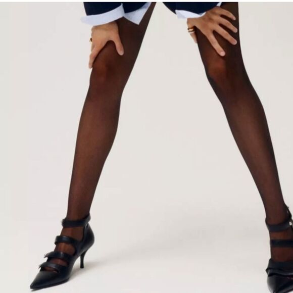 Anthropologie Accessories - ANTHROPOLOGIE Sheer Italian Black Tights New In Package